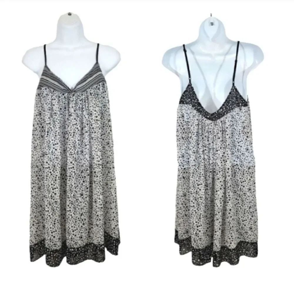NEW Y2K Oscar De La Renta Pink Label Black & White Nightgown Chemise Lingerie